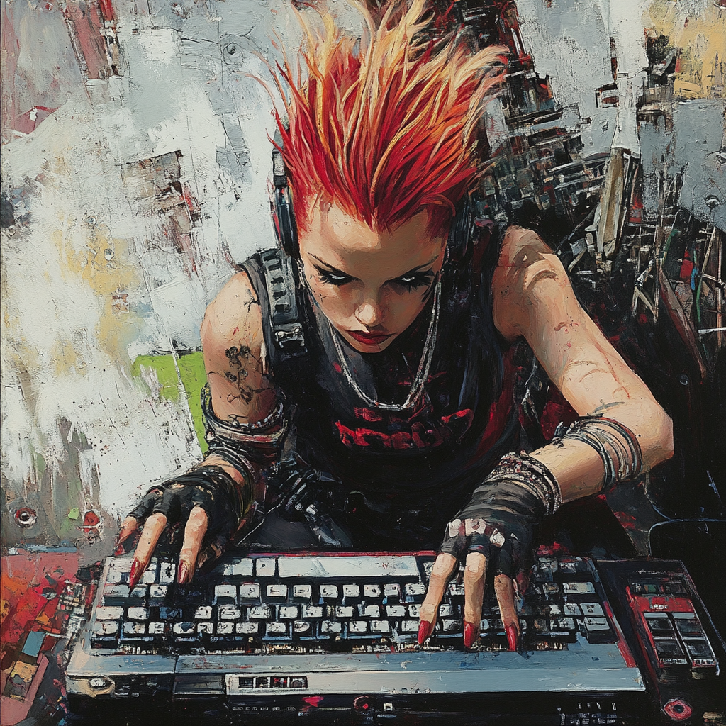 Punk with keyboard